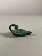 Replica van een oude Romein Brons Replica. Olielamp - 26 cm