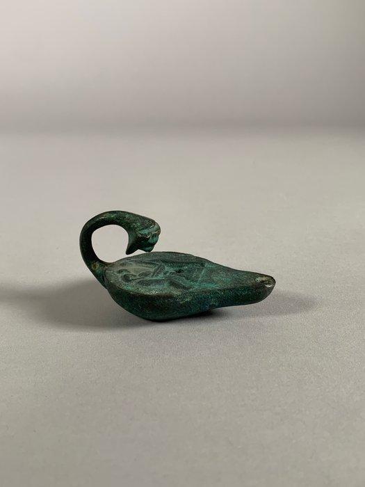 Replica van een oude Romein Brons Replica. Olielamp - 26 cm, Antiek en Kunst, Antiek | Overige Antiek