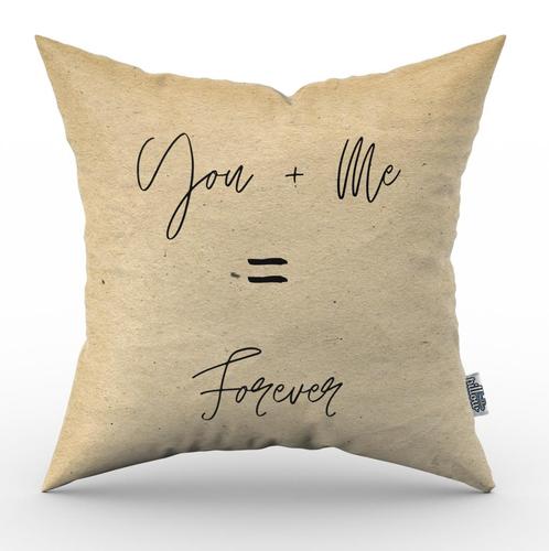 Valentijn kussen You+ Me = Forever - 50 cm, Huis en Inrichting, Woonaccessoires | Kussens, Nieuw, Verzenden