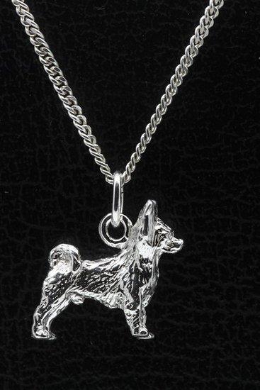 Zilveren Chihuahua langhaar ketting hanger - groot, Sieraden, Tassen en Uiterlijk, Kettinghangers, Verzenden