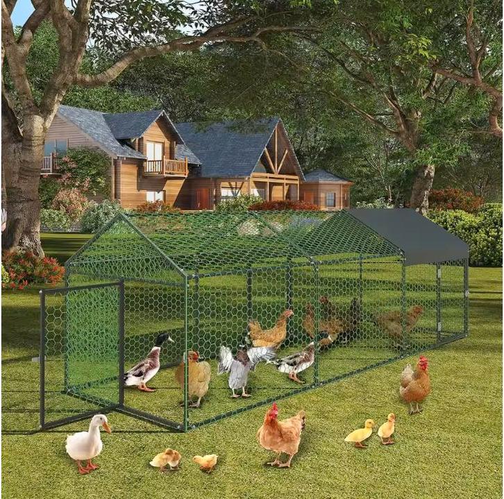 Grote Metalen Kippenren met Waterdichte UV Cover, Dieren en Toebehoren, Pluimvee | Toebehoren, Nieuw, Verzenden