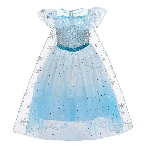 Prinsessenjurk - Blauwe Elsa kristallen jurk, Kinderen en Baby's, Carnavalskleding en Verkleedspullen, Nieuw, Ophalen of Verzenden