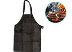 Leren BBQ Schort Zwart Leer 81 x 56 cm, Verzenden, Nieuw