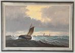 JH Moerman (1943-2007) - Botters in volle zee, Antiek en Kunst