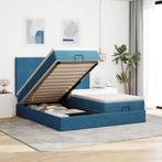 vidaXL Bed poef met matrassen en leds 200x200 cm fluweel, Overige maten, 200 cm, Stof, Verzenden