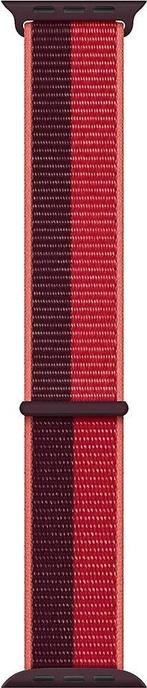 Apple 44/45/46/49 mm geweven Sportbandje rood, Verzenden, Zo goed als nieuw