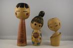 Vintage Kokeshi-poppen - Hout - Hideo Aihara - Japan - Shwa, Antiek en Kunst, Curiosa en Brocante