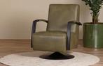 Leren draaifauteuils, Huis en Inrichting, Fauteuils, Ophalen of Verzenden, Nieuw, Leer