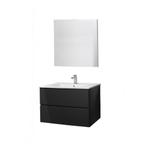 Badmeubelset London Basis 80 cm Antraciet incl. Spiegel, Ophalen of Verzenden, Nieuw, Bad