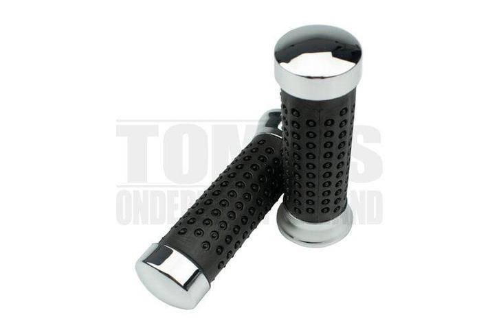 Handvatset model piaggio / vespa zwart / chroom 22mm / 24mm, Fietsen en Brommers, Brommeronderdelen | Algemeen, Nieuw, Ophalen of Verzenden