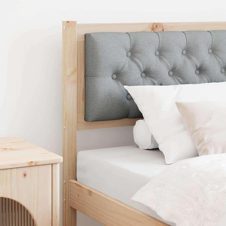 vidaXL Hoofdbord Anders Bruin en lichtgrijs 90 cm Massief, Huis en Inrichting, Slaapkamer | Bedden, Bruin, Nieuw, Hout, Verzenden