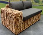 Sabuga hoek loungeset 6-delig naturel rotan, Ophalen of Verzenden, Nieuw