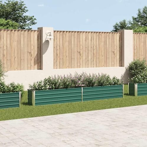 vidaXL Plantenbak verhoogd 320x40x45 cm gegalvaniseerd staal, Tuin en Terras, Bloembakken en Plantenbakken, 100 cm of meer, Nieuw
