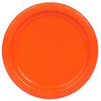 Oranje Borden Rond 17,5cm 8st, Verzenden, Nieuw