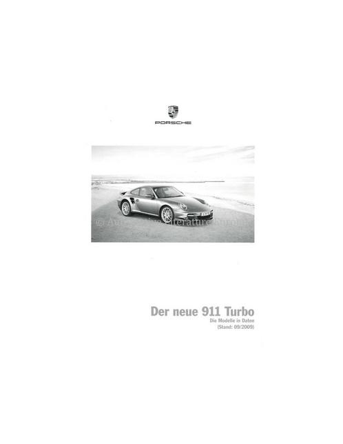 2010 PORSCHE 911 TURBO TECHNISCHE GEGEVENS DUITS, Auto diversen, Handleidingen en Instructieboekjes
