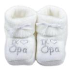 Petit Villain Ik Hou Van Opa Wit Slofjes, Kinderen en Baby's, Babykleding | Overige, Verzenden, Nieuw