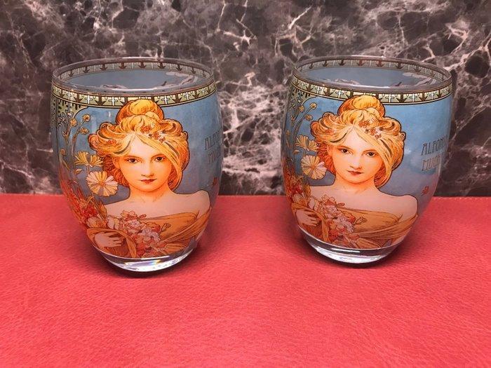 Goebel - Alphonse Mucha - Kaarsenstandaard met oor Fruling, Antiek en Kunst, Antiek | Glas en Kristal