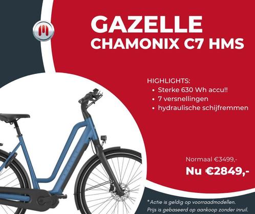 Aanbieding Gazelle Chamonix HMS maat 57cm, Fietsen en Brommers, Elektrische fietsen, Nieuw, 55 tot 59 cm, Gazelle, Ophalen of Verzenden
