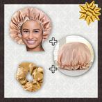 SATIN SET - Bescherm je haar & keep it dry - Kaki Satijnen S, Nieuw, Ophalen of Verzenden