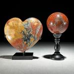 Geen minimumprijs - Prachtige paar Maligano Jasper en Rode