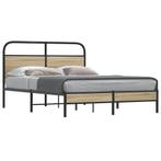 vidaXL Bedframe zonder matras bewerkt hout gerookt eiken, Bruin, Verzenden, Nieuw, 190 cm of minder
