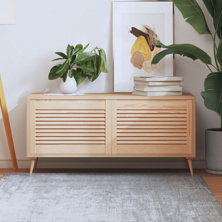 vidaXL Kastdeuren met lamellen 2 st 39,5x59,4 cm massief, Huis en Inrichting, Kasten | Overige, Nieuw, Verzenden