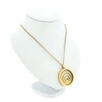 18 Krt. Gouden hanger van een spiraal met diamant 0,08 ct., Ophalen of Verzenden, Gebruikt, Goud, Overige merken