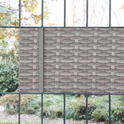 [en.casa] Privacyfolie voor hek vlechtband 35 m grijs mat ro, Tuin en Terras, Tuinschermen, Nieuw, Verzenden