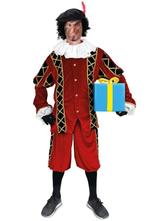 Pietenpak Pedro rood/zwart luxe, Kleding | Dames, Carnavalskleding en Feestkleding, Ophalen of Verzenden, Nieuw