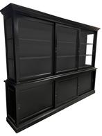 Buffetkast zwart - zwart Arnhem 300cm, Huis en Inrichting, Kasten | Buffetkasten, Ophalen of Verzenden, Nieuw