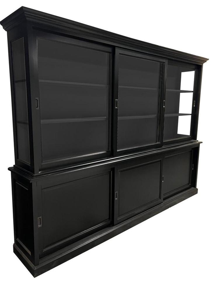 Buffetkast zwart - zwart Arnhem 300cm, Huis en Inrichting, Kasten | Buffetkasten, Ophalen of Verzenden