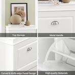 2dekans | SoBuy FSR78-W Schoenenkast Met 2 Kleppen -, Huis en Inrichting, Kasten | Schoenenkasten, Ophalen of Verzenden, Zo goed als nieuw