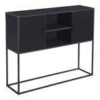 [en.casa] Commode Motala spaanplaat 90x108,5x30 cm zwart, Huis en Inrichting, Kasten | Ladekasten, Verzenden, Nieuw
