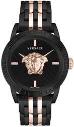 Versace VESN00622 V-Code Restyling herenhorloge 43 mm, Overige merken, Staal, Staal, Verzenden