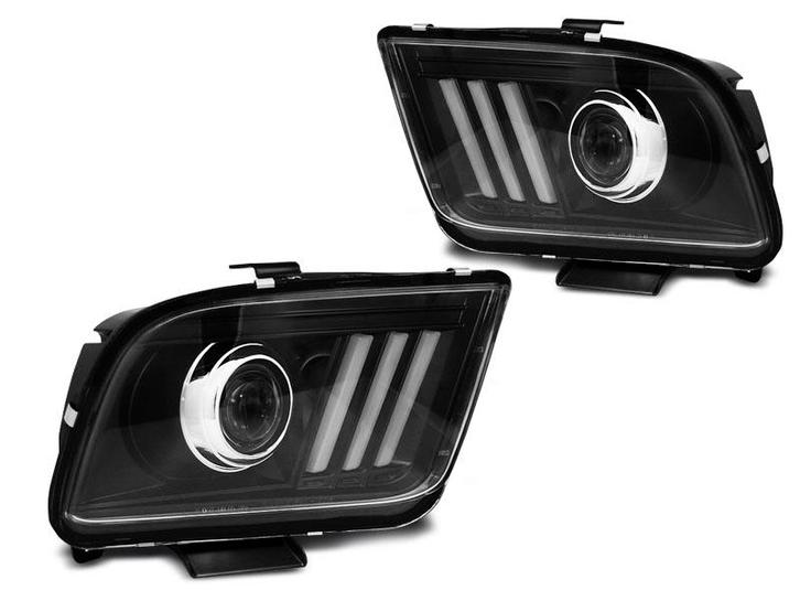Koplampen | Ford | Mustang 2004-2009 | LED | Tube Light zwar, Auto-onderdelen, Verlichting, Nieuw, Verzenden