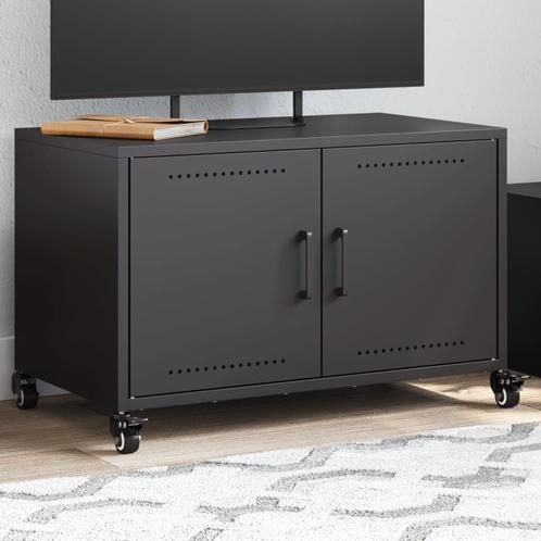 vidaXL Tv-meubel 68x39x43,5 cm staal zwart, Huis en Inrichting, Kasten | Televisiemeubels, Nieuw, Metaal, Verzenden