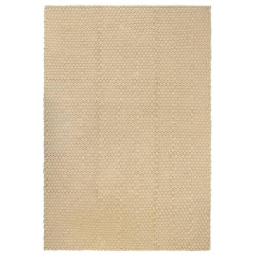 vidaXL Vloerkleed rechthoekig 160x230 cm katoen naturel, Huis en Inrichting, Stoffering | Tapijten en Kleden, Bruin, Nieuw, Verzenden