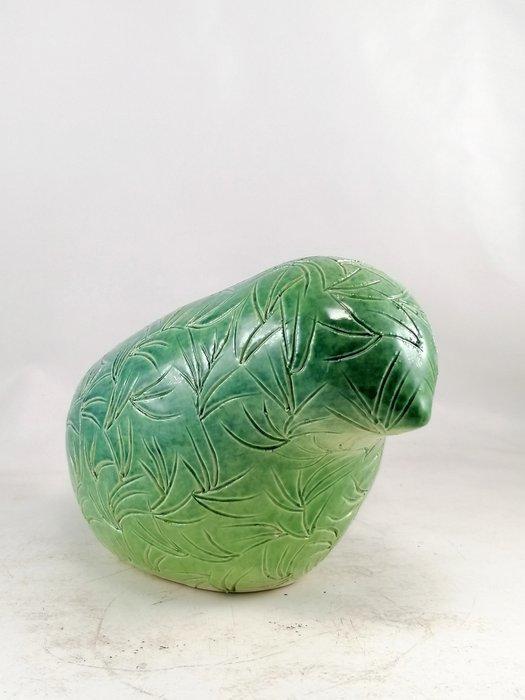 Vanessa Bonino - sculptuur, Little bird - 12 cm - Majolica -, Antiek en Kunst, Curiosa en Brocante