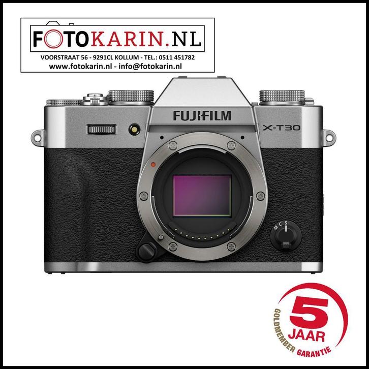 Fujifilm X-T30 III zilver | op voorraad | Foto Karin Kollum, Audio, Tv en Foto, Fotocamera's Digitaal, Geen optische zoom, Nieuw