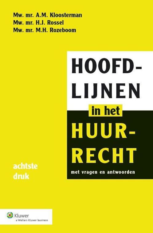 Hoofdlijnen in het huurrecht 9789013122411, Boeken, Schoolboeken, Zo goed als nieuw, Verzenden