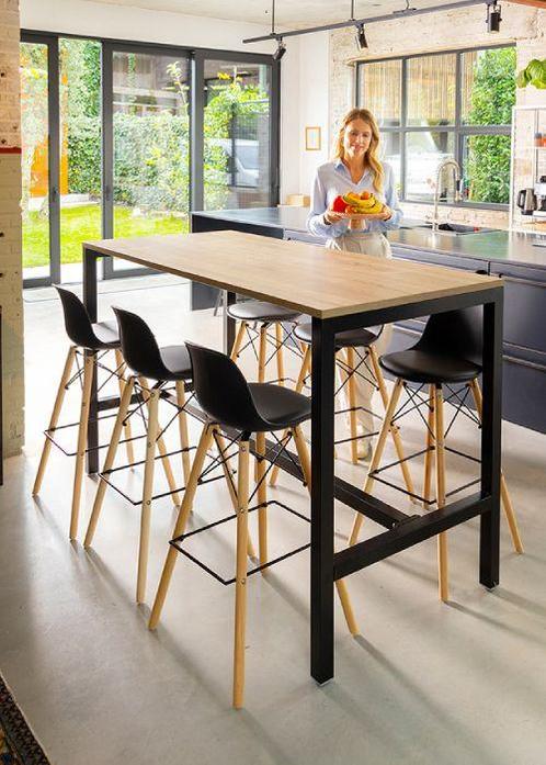 Bartafel op N-poot, 110cm hoog, 180x80cm, Huis en Inrichting, Tafelonderdelen, Nieuw, Ophalen of Verzenden