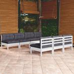 vidaXL 8-delige Loungeset met antracietkleurige kussens, Verzenden, Nieuw, Loungeset