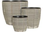Mica Decorations Durban Bloempot Buiten - Set van 3 - H36 x, Verzenden, Nieuw