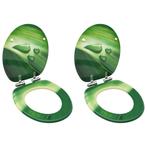 vidaXL Toiletbrillen met soft-close deksel 2 st waterdruppel, Verzenden, Nieuw