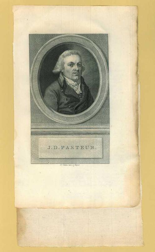 Portrait of Jan David Pasteur, Antiek en Kunst, Kunst | Etsen en Gravures