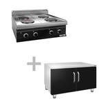 GGM Gastro | Elektrisch fornuis - 9,2 kW - 4 ronde platen -, Verzenden, Nieuw, Inbouw