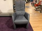 Relaxfauteuil de Toekomst 315 leder blauw stoel zetel leer, Huis en Inrichting, Fauteuils, Ophalen, De Toekomst, Nieuw, 75 tot 100 cm