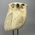 Ewa Budzowska - sculptuur, The owl - 26 cm - Goud, Keramiek,, Antiek en Kunst