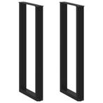 Stalen Salontafelpoten U-Model Zwart 50x110cm - Retourdeal, Huis en Inrichting, Tafelpoot, 100 tot 150 cm, Nieuw, Metaal