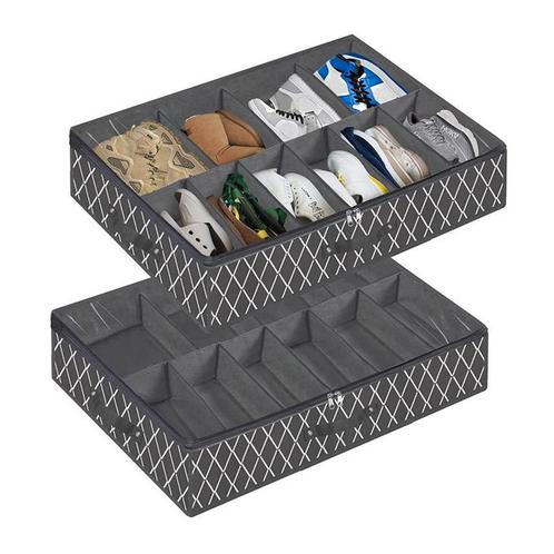 Schoenen Opbergtas Onderbed - 2 stuks - Grijs - 16 paar, Huis en Inrichting, Kasten | Kledingkasten, Nieuw, Verzenden